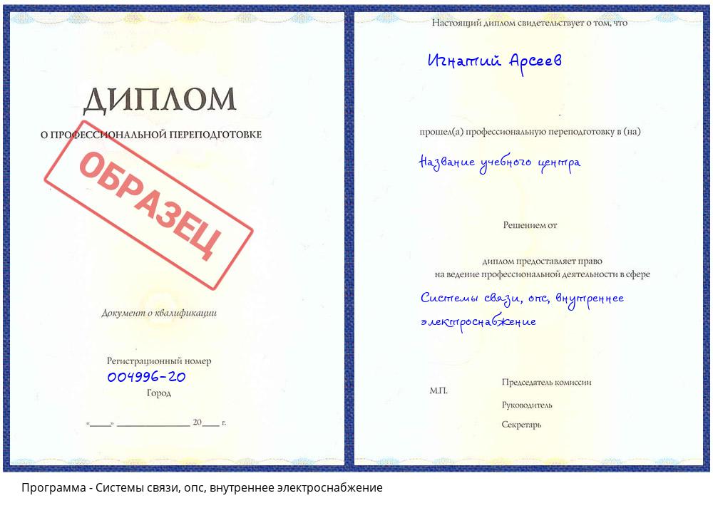 Системы связи, опс, внутреннее электроснабжение Курганинск
